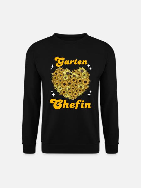 Garten Chefin Sonnenblumen Gartenfreundin Blumen - Unisex Pullover - Schwarz
