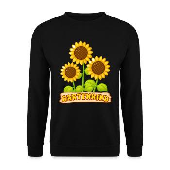 Garten Kind Sonnenblumen Kinder Gartenliebhaber - Unisex Pullover - Schwarz - Vorne - Alina (178cm) & Michal (187cm)
