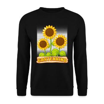 Garten Kind Sonnenblumen Kinder Gartenliebhaber - Unisex Pullover - Schwarz - Vorne - Alina (178cm) & Michal (187cm)