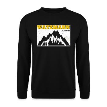 Watzmann mountain fan escalade alpiniste randonneur - Sweat-shirt Unisexe - noir - Devant - Alina (178cm) & Michal (187cm)