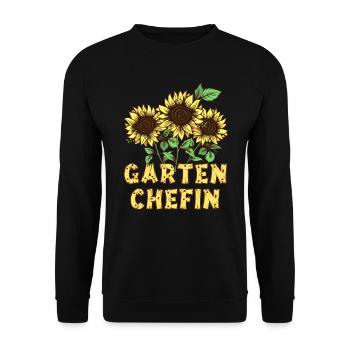 Garten Chefin Gartenliebhaberin Gartenfreundin - Unisex Pullover - Schwarz - Vorne - Alina (178cm) & Michal (187cm)