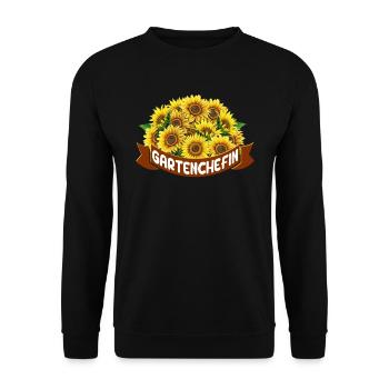 Garten Chefin Gartenliebhaberin Gartenfreundin - Unisex Pullover - Schwarz - Vorne - Alina (178cm) & Michal (187cm)