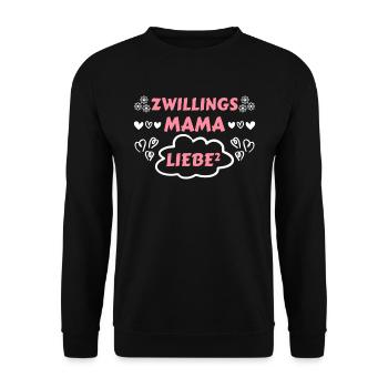 Zwillinge Babyparty 2024 Zwillingsmutter - Unisex Pullover - Schwarz - Vorne - Alina (178cm) & Michal (187cm)