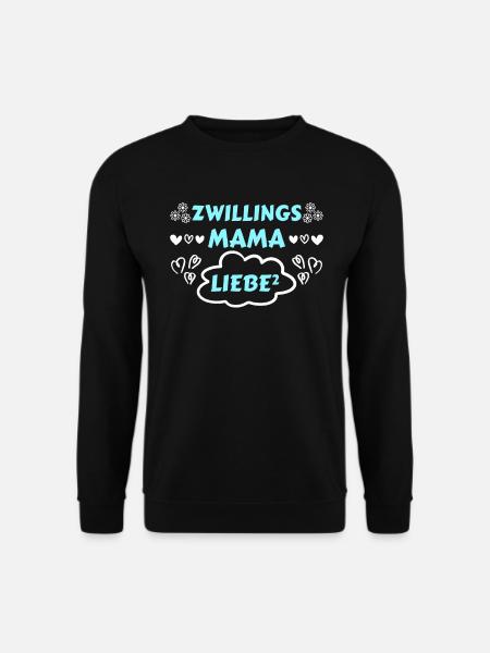 Zwillinge Babyparty 2024 Zwillingsmutter - Unisex Pullover - Schwarz