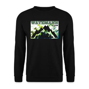 Watzmann mountain fan escalade alpiniste randonneur - Sweat-shirt Unisexe - noir - Devant - Alina (178cm) & Michal (187cm)