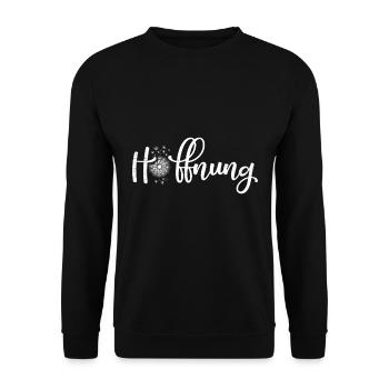 Dandelion Hope Awareness Gardener Hope - Unisex Sweatshirt - black - Front - Alina (178cm) & Michal (187cm)