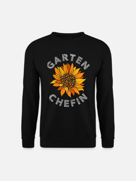 Garten Chefin Sonnenblumen Gartenfreundin - Unisex Pullover - Schwarz