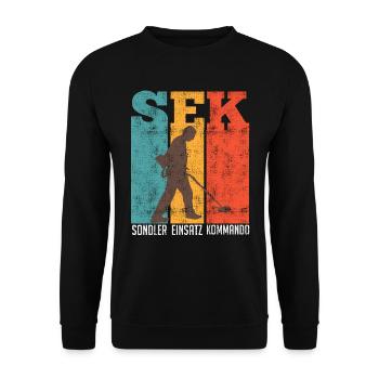 Sondler Einsatz Kommando Schrottsammler - Unisex Pullover - Schwarz - Vorne - Alina (178cm) & Michal (187cm)