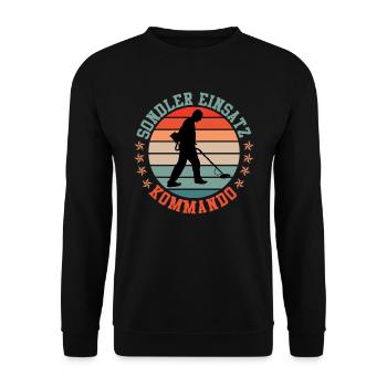 Sondler Einsatz Kommando Schrottsammler - Unisex Pullover - Schwarz - Vorne - Alina (178cm) & Michal (187cm)