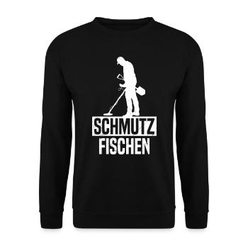Sondengänger Dirt Fishing Metalldetektor - Unisex Pullover - Schwarz - Vorne - Alina (178cm) & Michal (187cm)