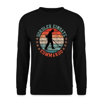 Sondler Einsatz Kommando Schrottsammler - Unisex Pullover - Schwarz - Vorne - Alina (178cm) & Michal (187cm)