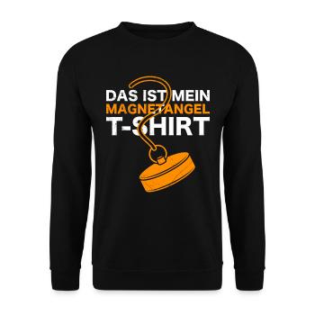Magnetfischen Das ist mein Magnetangel Shirt - Unisex Pullover - Schwarz - Vorne - Alina (178cm) & Michal (187cm)