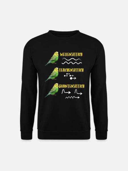 Wellensittich Teilchensittich Quantensittich - Unisex Pullover - Schwarz