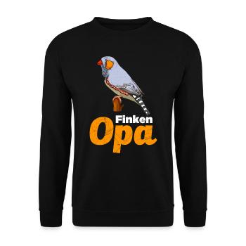 Finken Opa Zebrafink Vogelliebhaber Fink - Unisex Pullover - Schwarz - Vorne - Alina (178cm) & Michal (187cm)