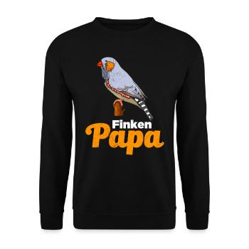 Finken Papa Zebrafinken Vogelliebhaber Finkenvogel - Unisex Pullover - Schwarz - Vorne - Alina (178cm) & Michal (187cm)