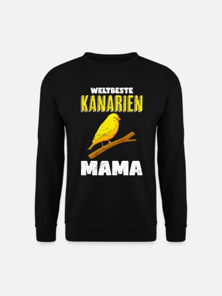 Weltbeste Kanarien Mama Vogelliebhaber Mütter - Unisex Pullover - Schwarz