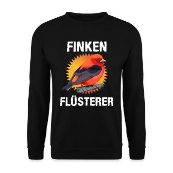 Finken Flüsterer Finch Whisperer Vogelfreund - Unisex Pullover - Schwarz - Vorne - Alina (178cm) & Michal (187cm)