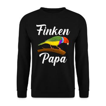 Finken Papa Zebrafinken Vogelliebhaber Finkenvogel - Unisex Pullover - Schwarz - Vorne - Alina (178cm) & Michal (187cm)