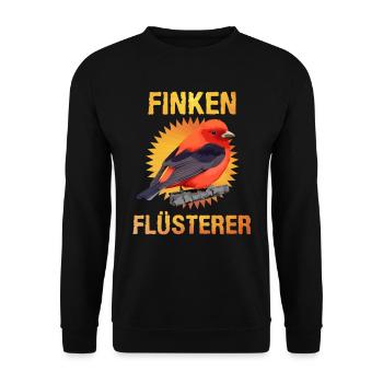 Finken Flüsterer Finch Whisperer Vogelfreund - Unisex Pullover - Schwarz - Vorne - Alina (178cm) & Michal (187cm)