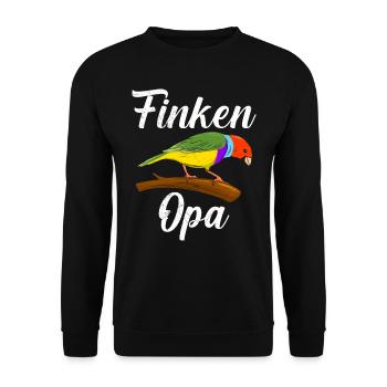 Finken Opa Zebrafink Vogelliebhaber Fink - Unisex Pullover - Schwarz - Vorne - Alina (178cm) & Michal (187cm)
