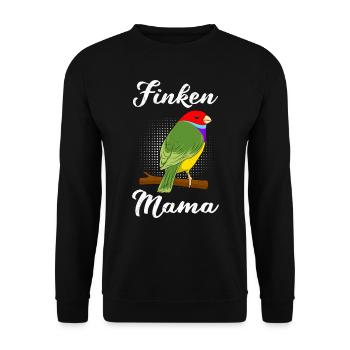 Finken Mama Zebrafink Vogelfreund Finkenvogel - Unisex Pullover - Schwarz - Vorne - Alina (178cm) & Michal (187cm)