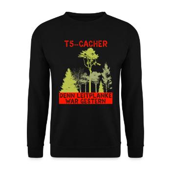 Geocache Geocacher GPS Schatzsuche Geocaching - Unisex Pullover - Schwarz - Vorne - Alina (178cm) & Michal (187cm)