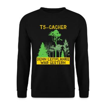 Geocache Geocacher GPS Schatzsuche Geocaching - Unisex Pullover - Schwarz - Vorne - Alina (178cm) & Michal (187cm)