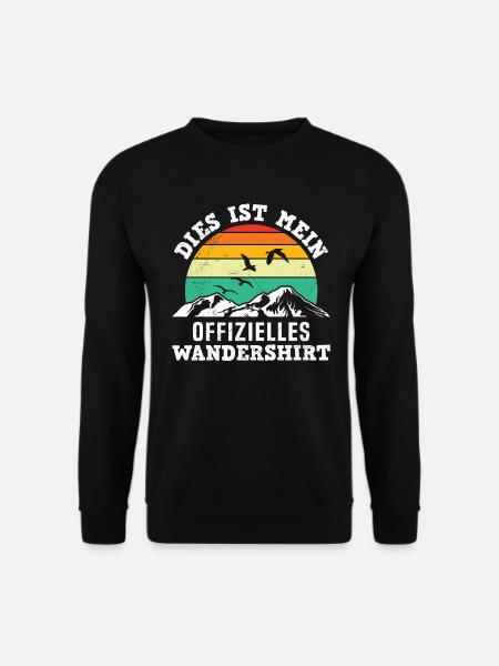 Mein offizielles Wandershirt Wanderer Berge - Unisex Pullover - Schwarz