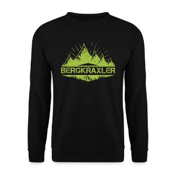 Bergkraxler Bergfan Wanderer Berge - Unisex Pullover - Schwarz - Vorne - Alina (178cm) & Michal (187cm)