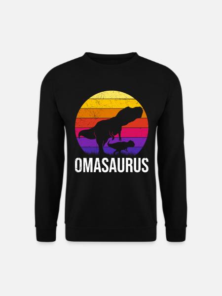 Omasaurus Muttertag Großmutter Dinosaurier - Unisex Pullover - Schwarz