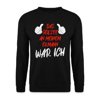 Scheidungsparty Finally Divorced Ehe Scheidung - Unisex Pullover - Schwarz - Vorne - Alina (178cm) & Michal (187cm)