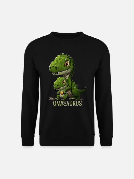 Omasaurus Grandma Muttertag Dinosaurier Fan - Unisex Pullover - Schwarz