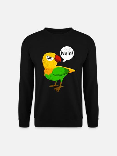 Liebesvögel Nein! sturre Vögel Lovebirds Papageien - Unisex Pullover - Schwarz