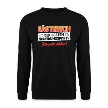 Scheidungsparty frisch geschieden Scheidung - Unisex Pullover - Schwarz - Vorne - Alina (178cm) & Michal (187cm)