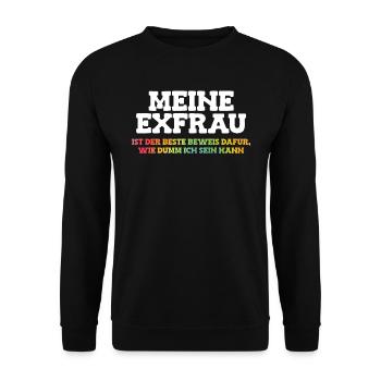 Scheidungsparty Finally Divorced Scheidung - Unisex Pullover - Schwarz - Vorne - Alina (178cm) & Michal (187cm)