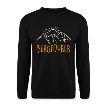 Bergführer Wanderer und Bergsteiger klettern - Unisex Pullover - Schwarz - Vorne - Alina (178cm) & Michal (187cm)