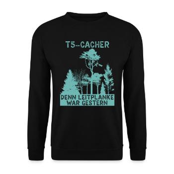 Geocache Geocacher GPS Schatzsuche Geocaching - Unisex Pullover - Schwarz - Vorne - Alina (178cm) & Michal (187cm)