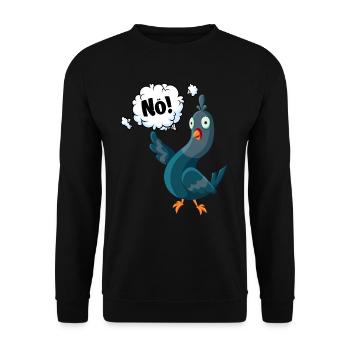 Tauben NÖ! Taubenliebhaber Taubenzüchter Shirts - Unisex Pullover - Schwarz - Vorne - Alina (178cm) & Michal (187cm)