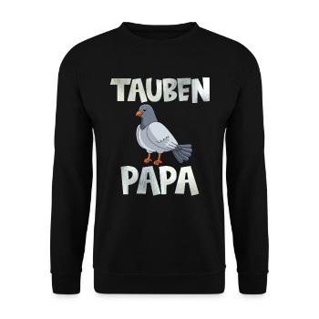 Tauben Papa Taubenliebhaber Taubenzüchter Männer - Unisex Pullover - Schwarz - Vorne - Alina (178cm) & Michal (187cm)