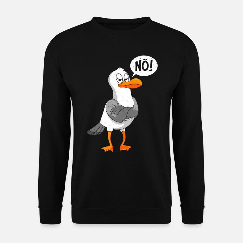 Möwen Nö! sture Möwe Seevogel Seagull - Unisex Pullover - Schwarz