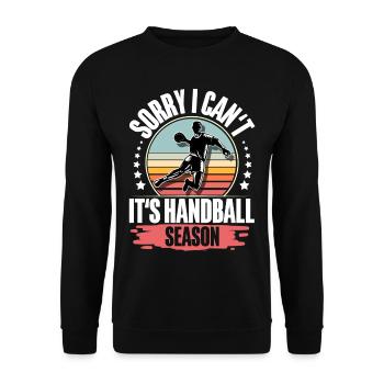 Handball Handballer - Unisex Pullover - Schwarz - Vorne - Alina (178cm) & Michal (187cm)