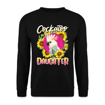 Kakadu Daughter Cockatoo Daughter Girl - Unisex Sweatshirt - black - Front - Alina (178cm) & Michal (187cm)