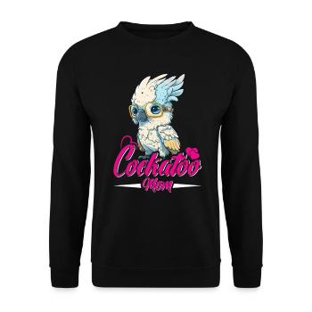 Cacatoès Maman Oiseau Amant Perroquet Femmes - Sweat-shirt Unisexe - noir - Devant - Alina (178cm) & Michal (187cm)