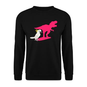 Cockatoo Dinosaur Cockatoo Parrot Holder - Unisex Sweatshirt - black - Front - Alina (178cm) & Michal (187cm)