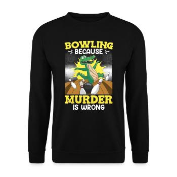 Bowling parce que le meurtre est faux Bowlingspieler - Sweat-shirt Unisexe - noir - Devant - Alina (178cm) & Michal (187cm)
