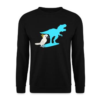 Cockatoo Dinosaur Cockatoo Parrot Holder - Unisex Sweatshirt - black - Front - Alina (178cm) & Michal (187cm)