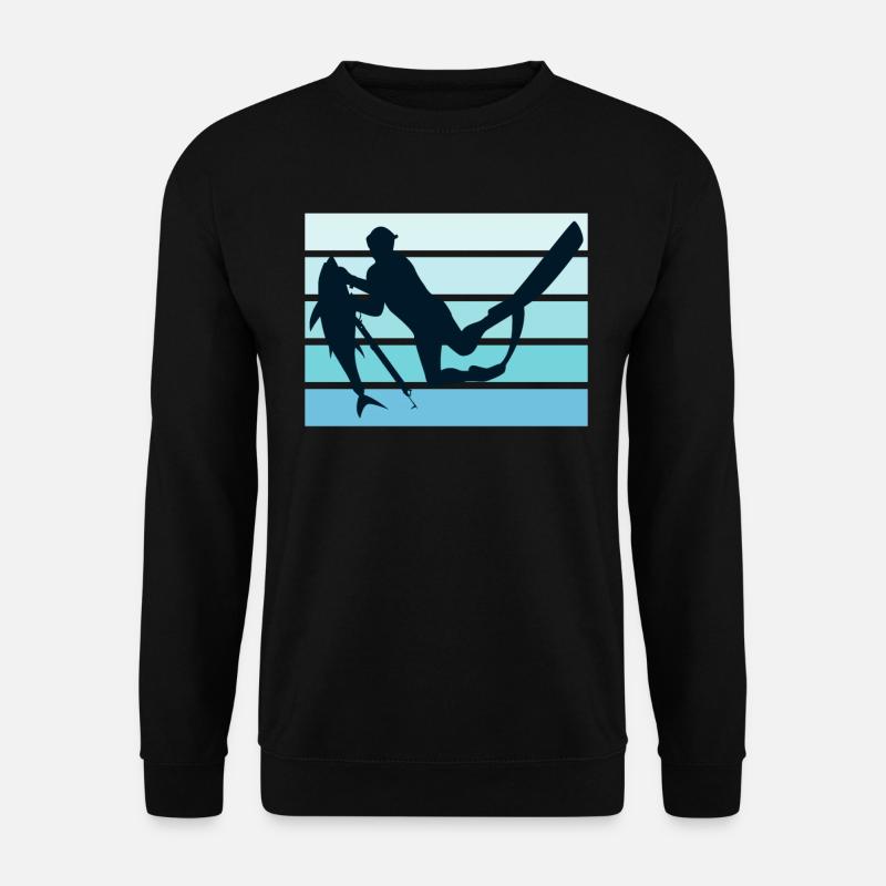 Spearfishing Dive Fischjagd Speerfischer - Unisex Pullover - Schwarz