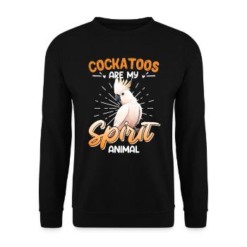 Les cacatoès de Kakadu Vogel sont mon animal spirituel - Sweat-shirt Unisexe - noir - Devant - Alina (178cm) & Michal (187cm)