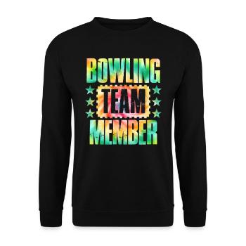 Bowling TEAM Member Bowler Bowlingspieler - Unisex Sweatshirt - black - Front - Alina (178cm) & Michal (187cm)