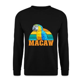 Macaw Bird Parrot Fan Bird Lover Macaw Macaw - Unisex Sweatshirt - black - Front - Alina (178cm) & Michal (187cm)